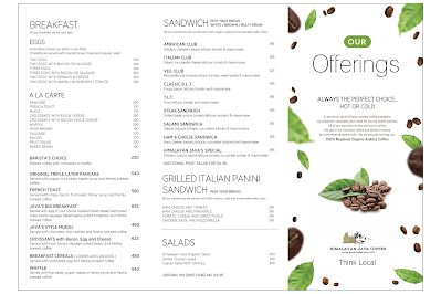 Himalayan Java Coffee - Lazimpat menu 2
