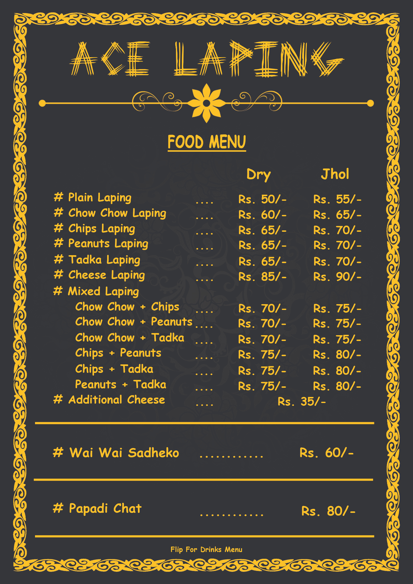 ACE Laping  menu 2