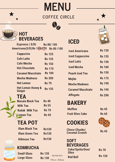 Coffee Circle menu 1