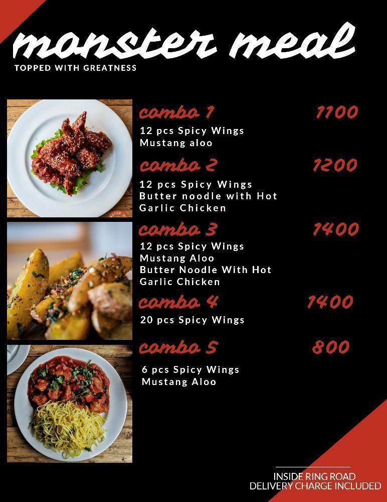 Monster Meal - Newroad menu 3