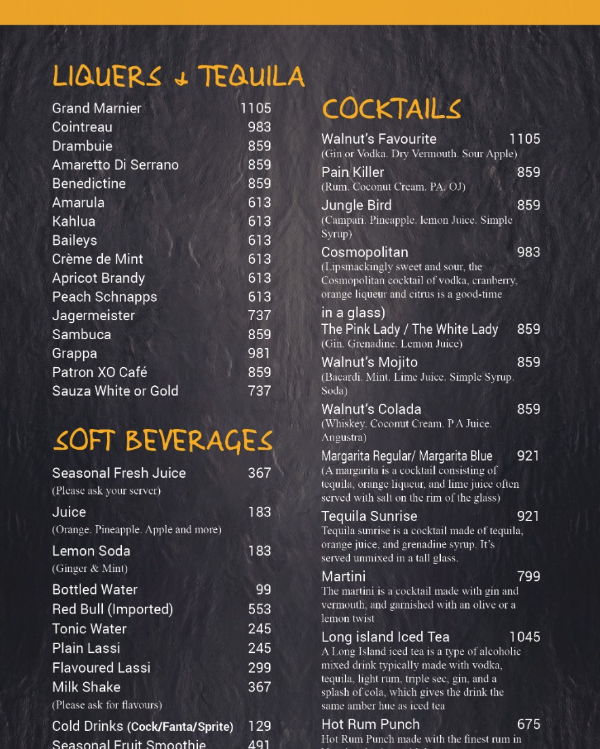 Walnut Bistro menu 4