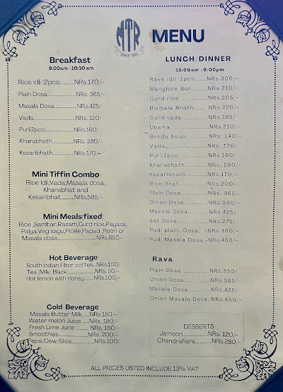 MTR Kathmandu - Vegetarian Restaurant_menu_9
