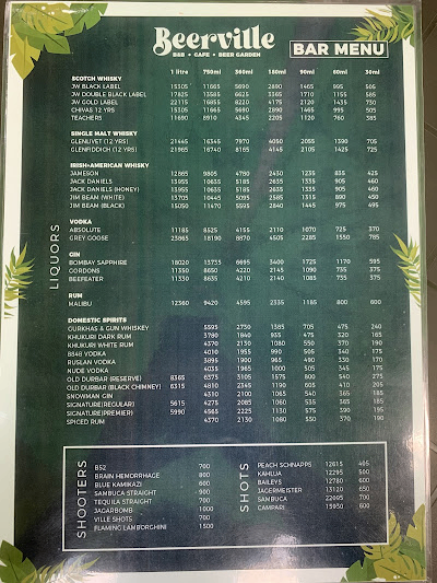 Beerville / Beside the Nature menu 2