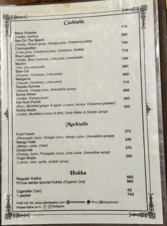 Cafe De Patan _menu_6