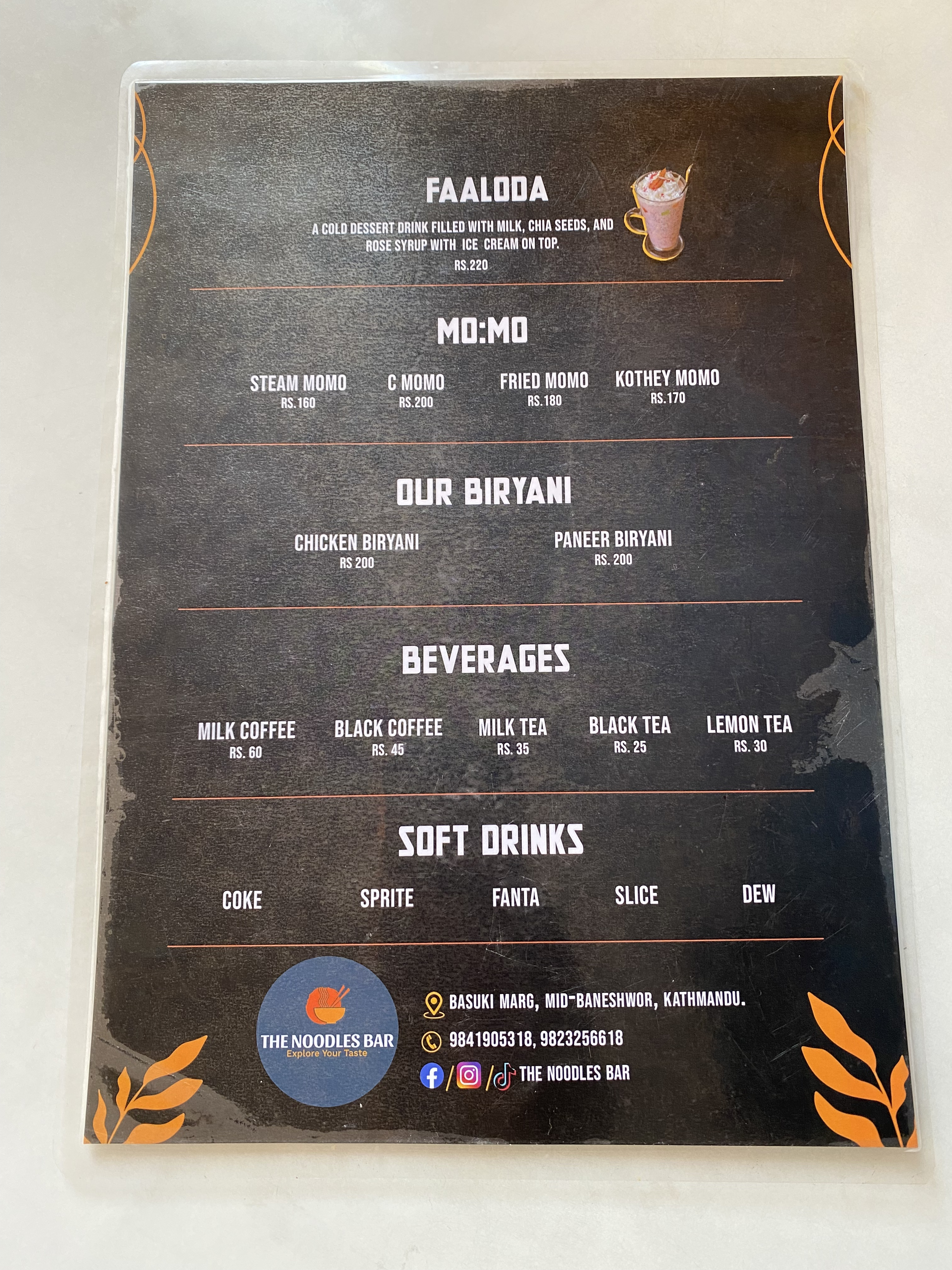 The Noodles Bar menu 3