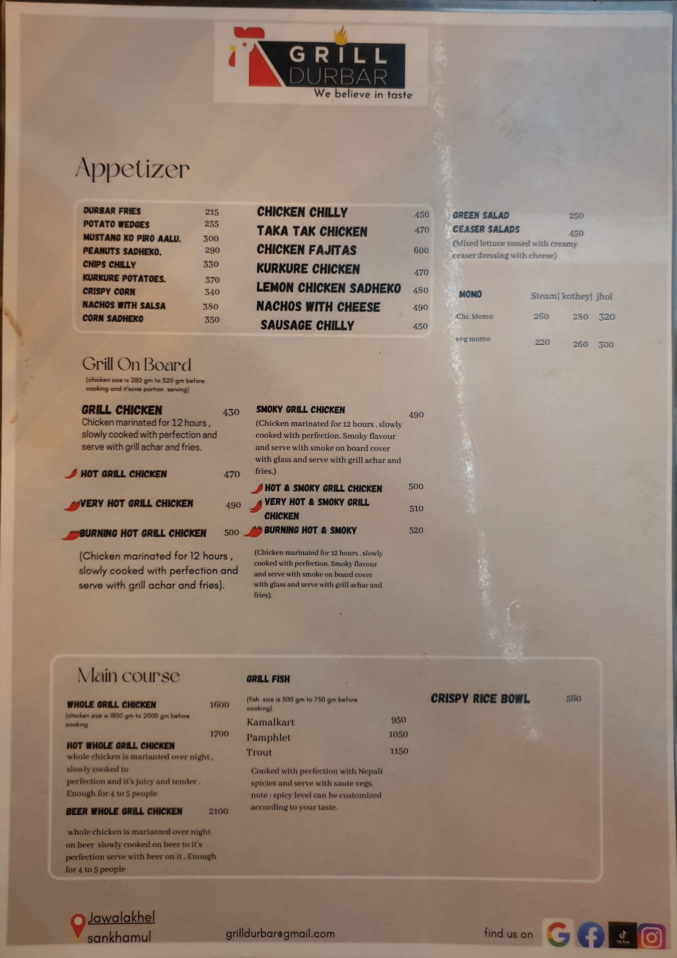 Grill Durbar Jawalakhel menu 4