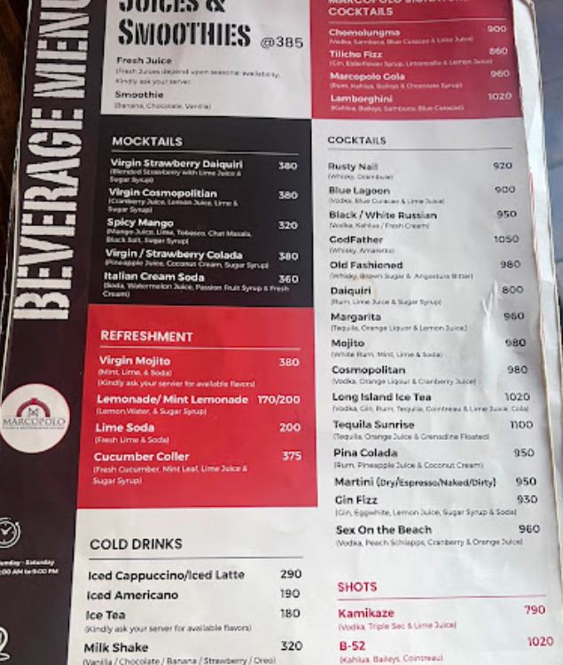 MarcoPolo Restaurant menu 4