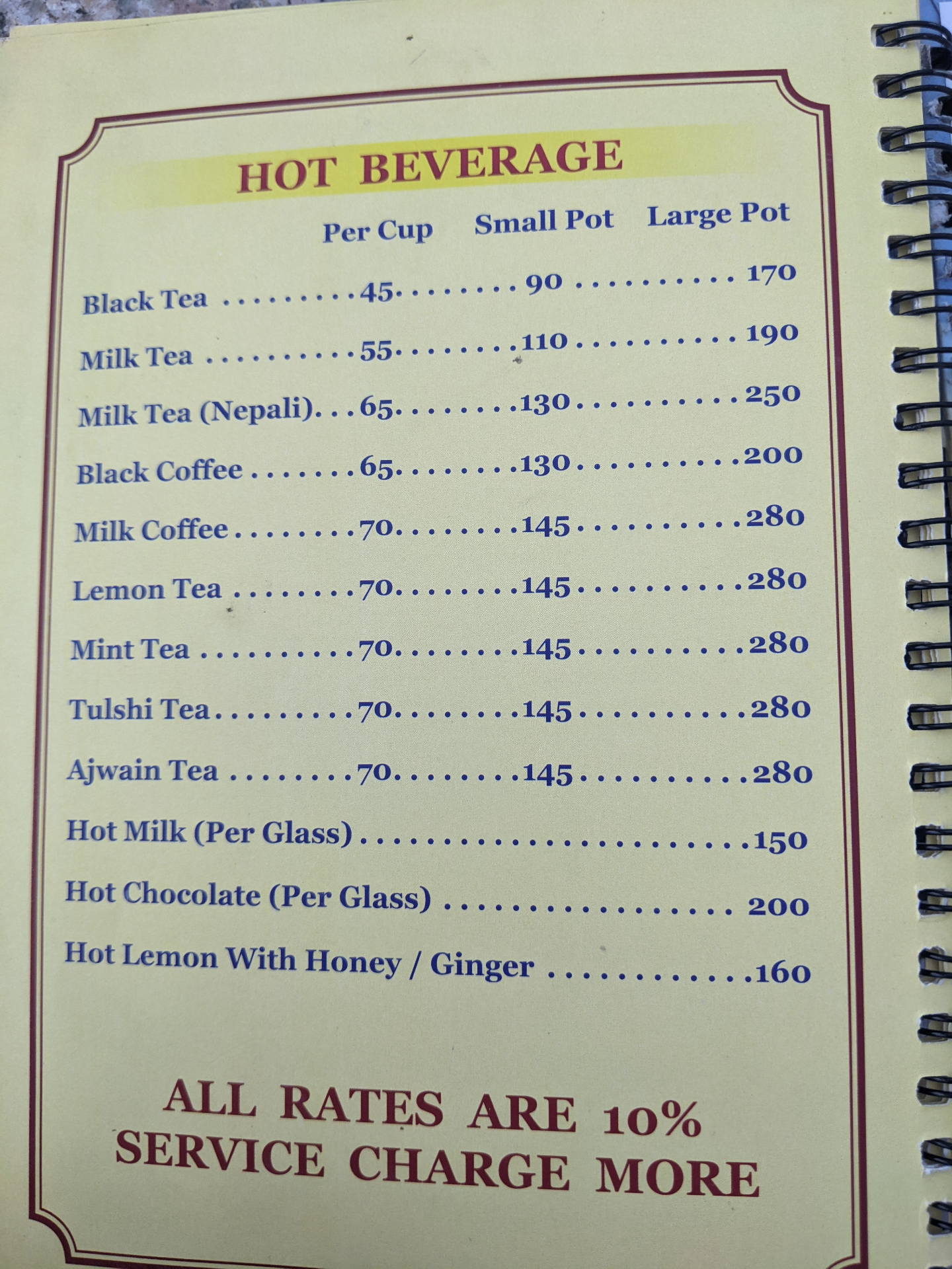 Nepalaya Rooftop Restaurant menu 4